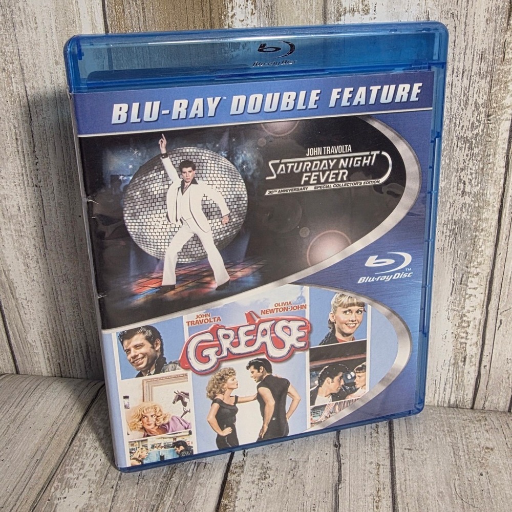 Grease Saturday Night Fever Blu-ray Double Feature John Travolta 2-Disc Set 1080 - Picture 2 of 6